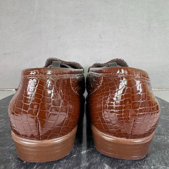 SAS Simplify Slip On Loafer Brown Croc Leather Upper Women’s Size 9M US - Picture 4 of 9